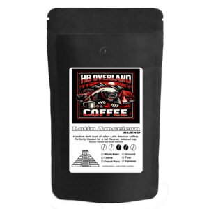 HB Overland Coarse Ground Latin American Coffee Medium Dark Roast 10 Oz
